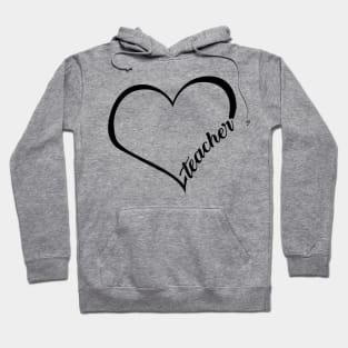 'Teacher Heart Scribble' Lovely Teacher Quote Gift Hoodie